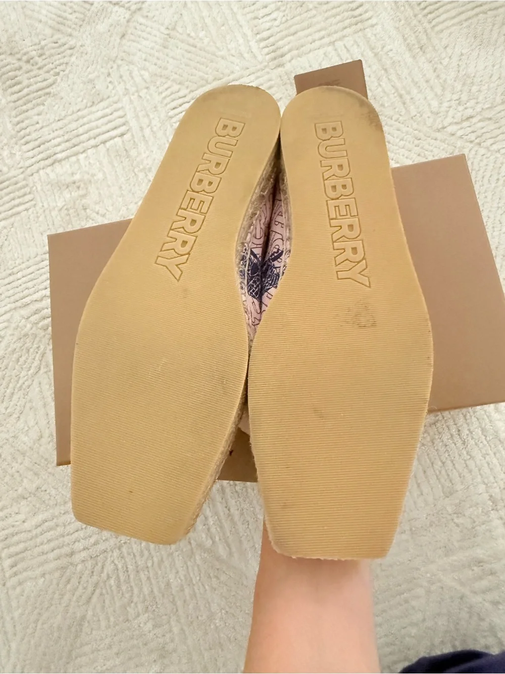 Burberry Pink Monogram Espadrilles w/ Box | Women’s Size 6.5